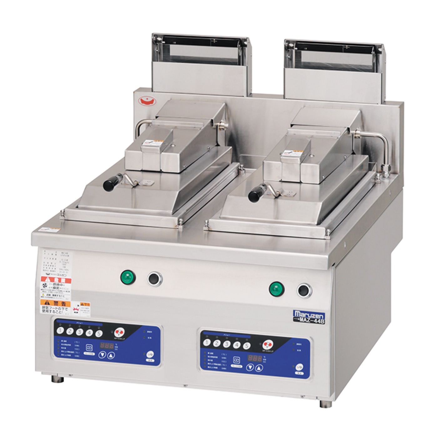 Piastra Gyoza Automatica a Gas Doppia Maruzen MAZ-44B – 2 Vasche, Cicli Indipendenti