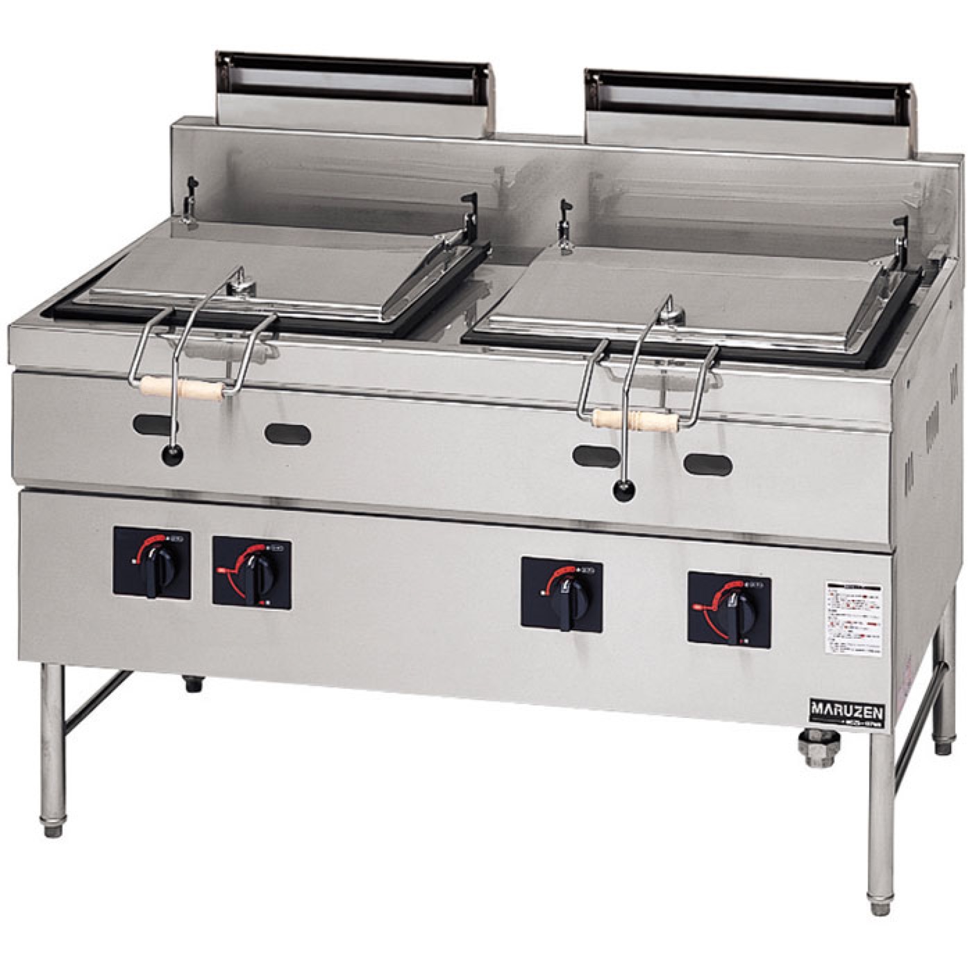 Piastra Gyoza a Gas Industriale Maruzen MGZS-137WB – 2 Vasche Grandi 453+523 mm, 55,4 kW