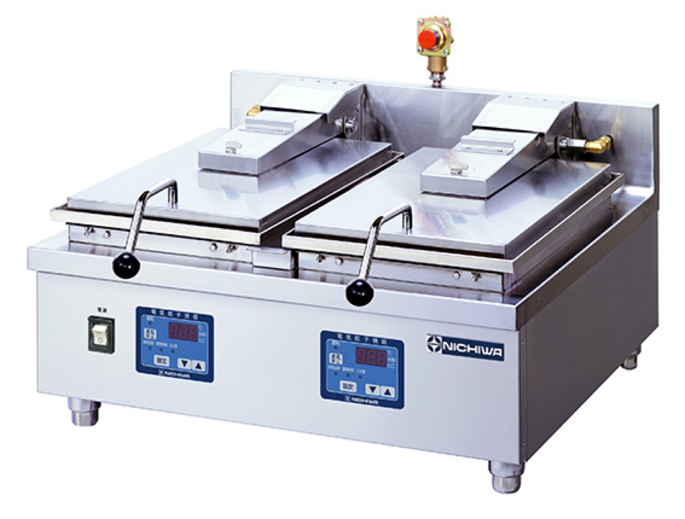 Piastra Gyoza Elettrica Doppia Automatica Nichiwa Denki NGM-5.6AC — 72 gyoza per ciclo