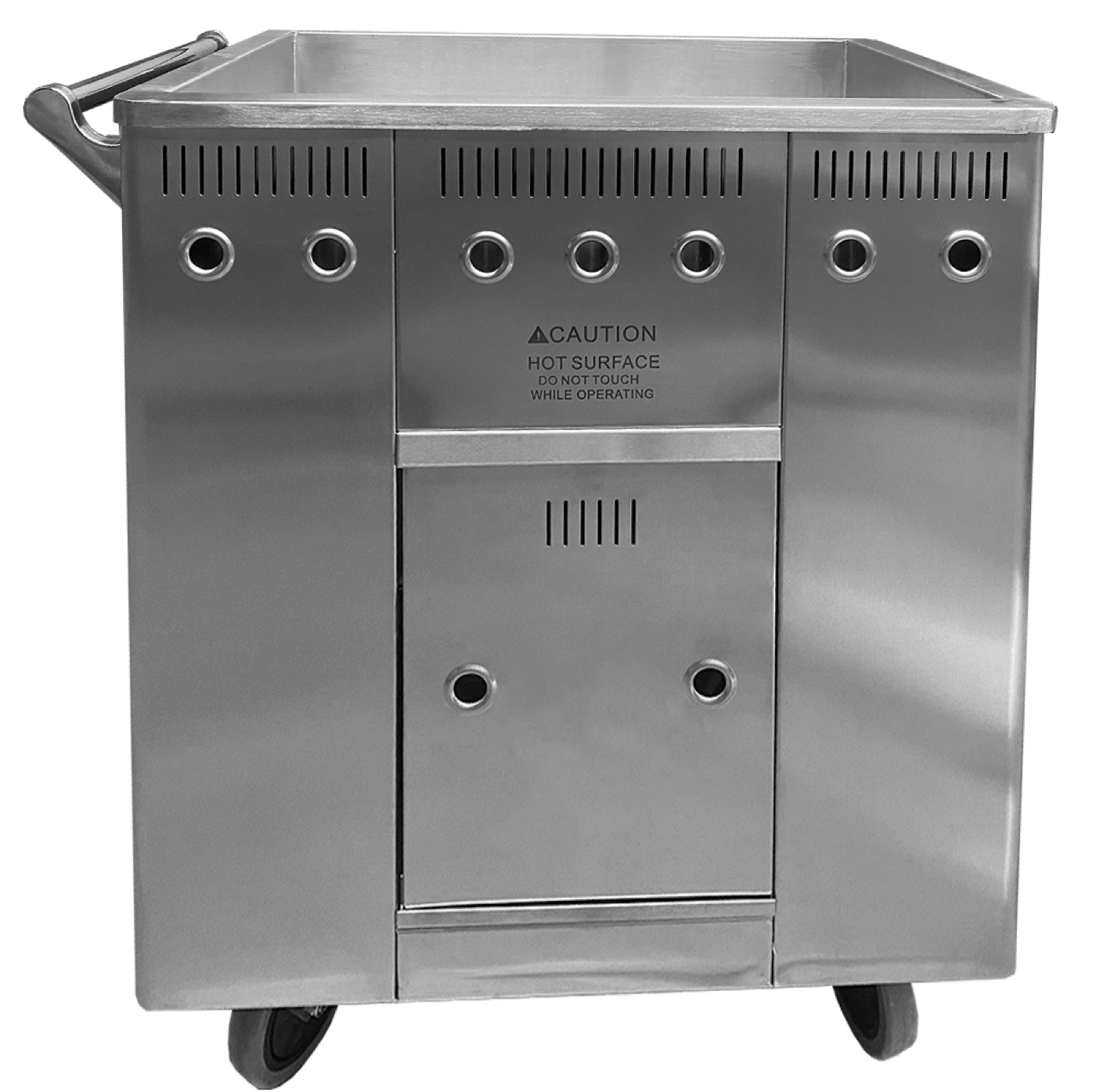 Carrello Dim Sum Inox Town 36615 — servizio in sala fino a 6 pile di cestelli vapore