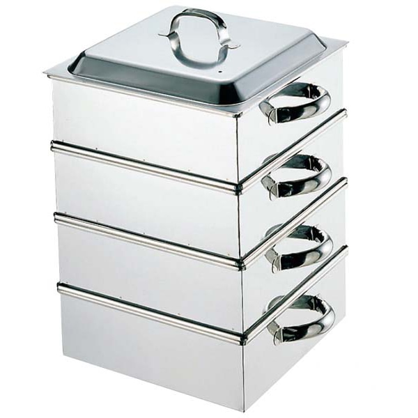 Vaporiera Quadra Professionale EBM in Inox 18-8 — 28-60 cm, 2-3 Piani