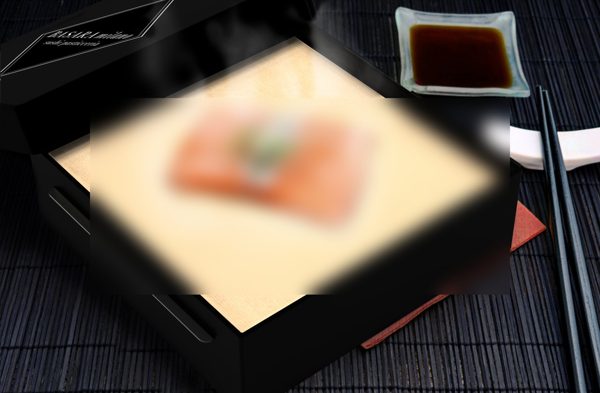 Packaging sushi con effetto vapore ghiaccio secco