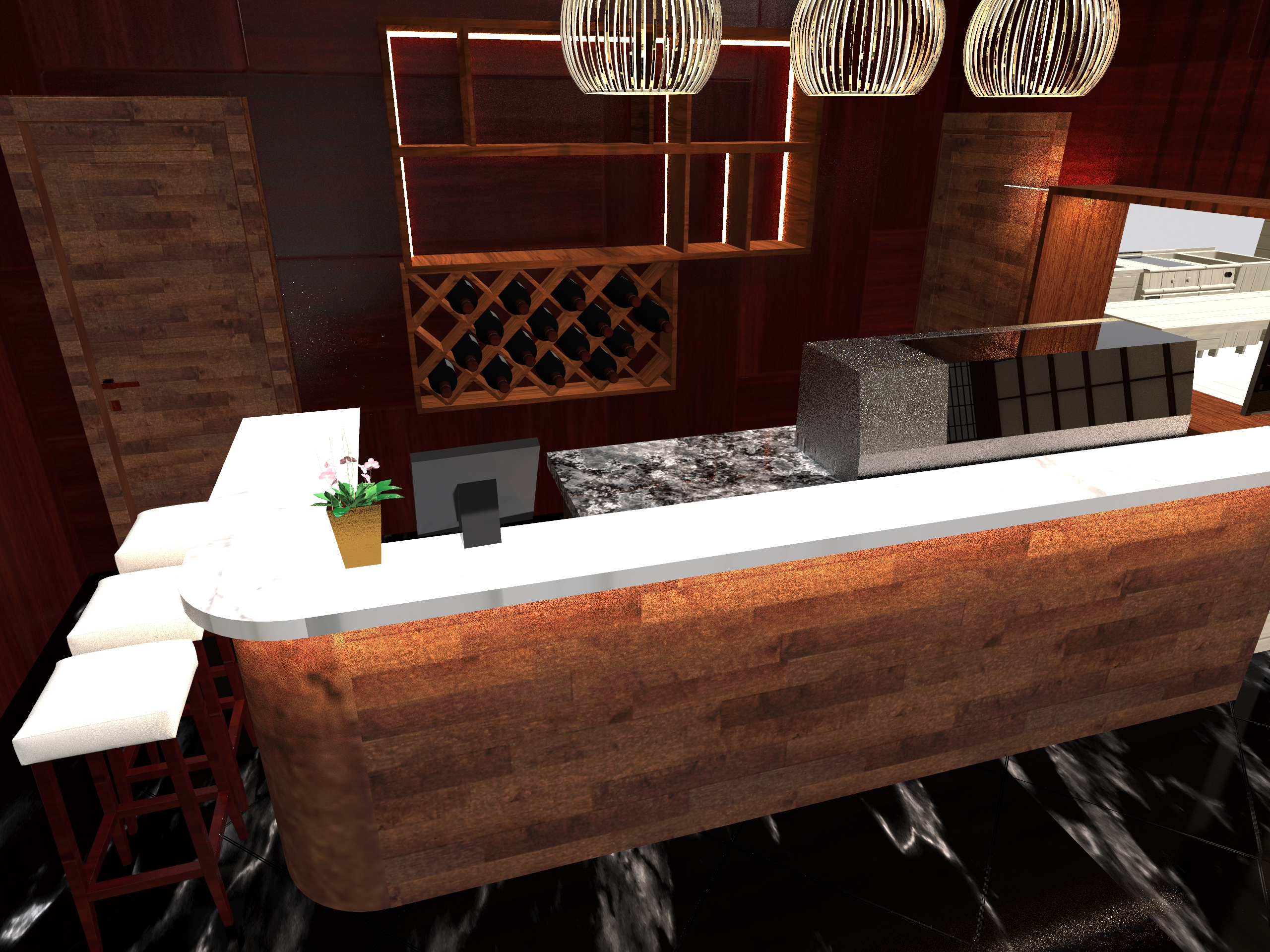 Ristorante stile rosso