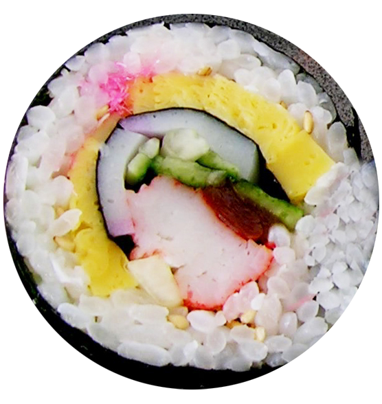 Sushi roll texture 3D